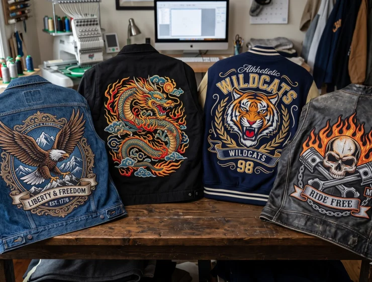 Evergreen Punch Jacket Back Digitizing