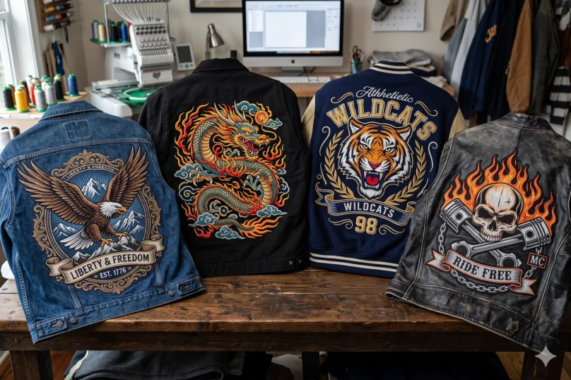 Evergreen Punch Jacket Back Digitizing